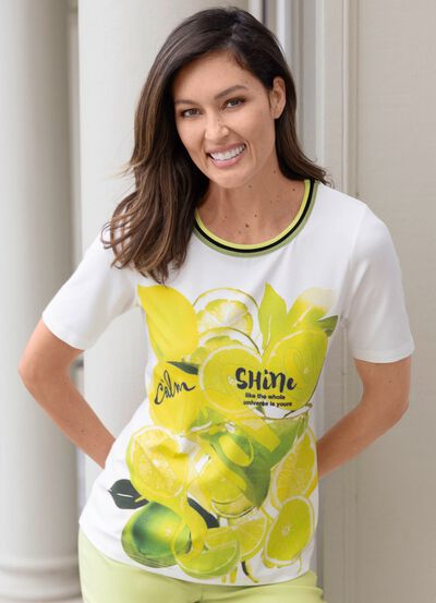 Shirt met ronde hals 