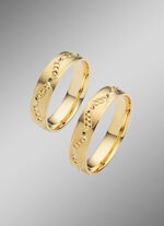 Gematteerde trouwring met stippenpatroon 