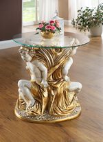 Salontafel met echt bladgoud overlay 