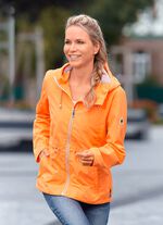 Jas met verborgen zakken met ritssluiting ORANJE