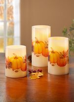 LED echte waskaarsen, set van 3, met flikkerend effect 