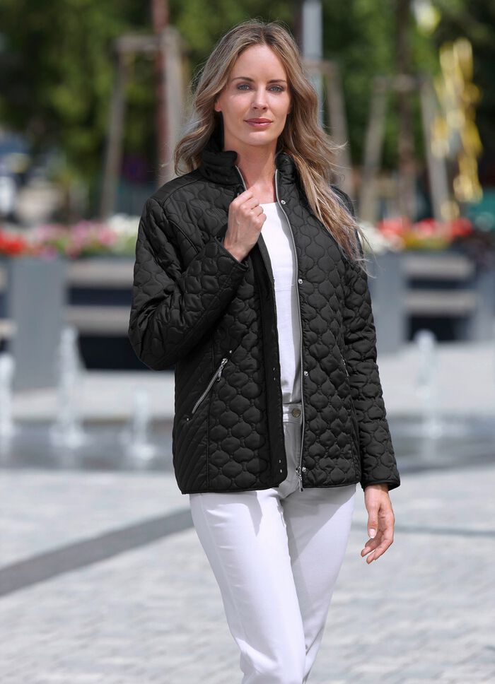 Functioneel jack met interessante quilting SCHWARZ