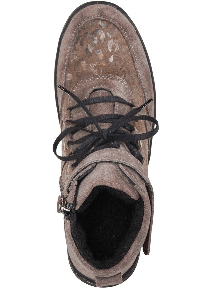 ELENA EDEN veterlaarsje van su&egrave;de TAUPE