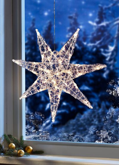 Verlichte LED-ster met 7 punten 