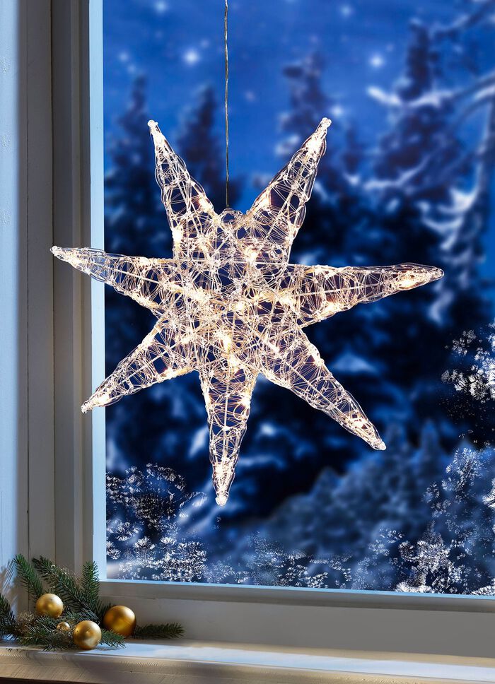 Verlichte LED-ster met 7 punten 