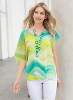 Chiffon poncho tuniek 