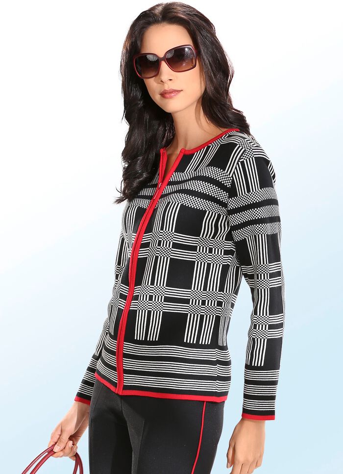 Cardigan met leuke contrasten 