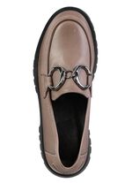 ELENA EDEN loafers met metalen sieraden TAUPE