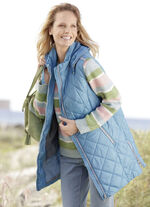 Gewatteerd vest met decoratief lint 