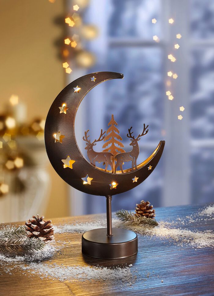 Verlichte metalen maan 