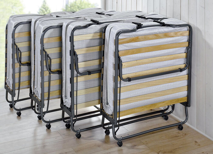 Logeerbed met metalen frame en automatische opstelling 