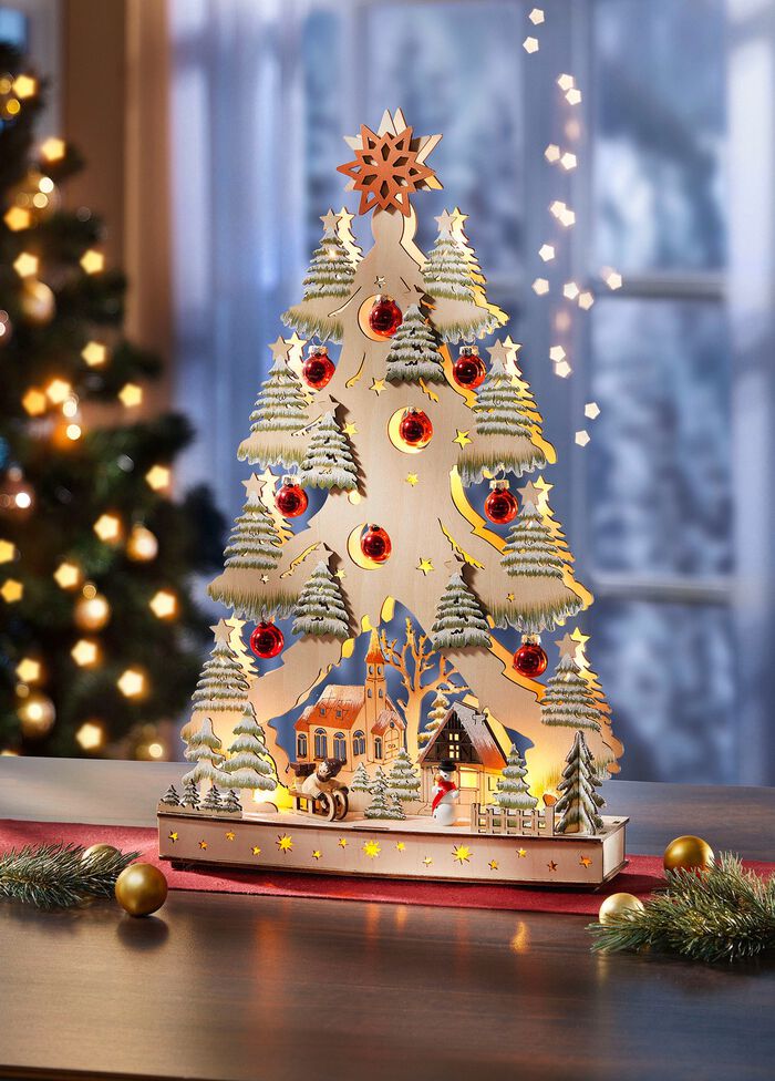 Sfeervolle kaarsenboog van hout 