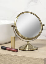 Cosmetische spiegel met stevige metalen behuizing GOLD