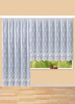 Jaloezie met Plauen borduursel en universeel raillint WEISS