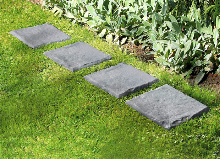 Padtegels, set van 4, van weerbestendige kunststof