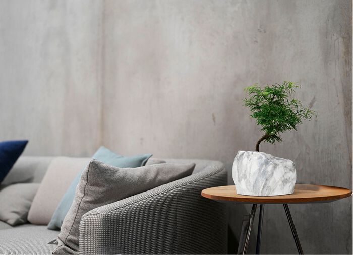 Plantenpot van Botanyia in een elegante natuursteenlook MARMERGRIJS