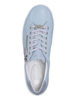 Remonte veterschoen met metalen inzetstuk in reli&euml;f LICHTBLAUW