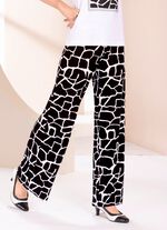 Broek met opvallend dessin 