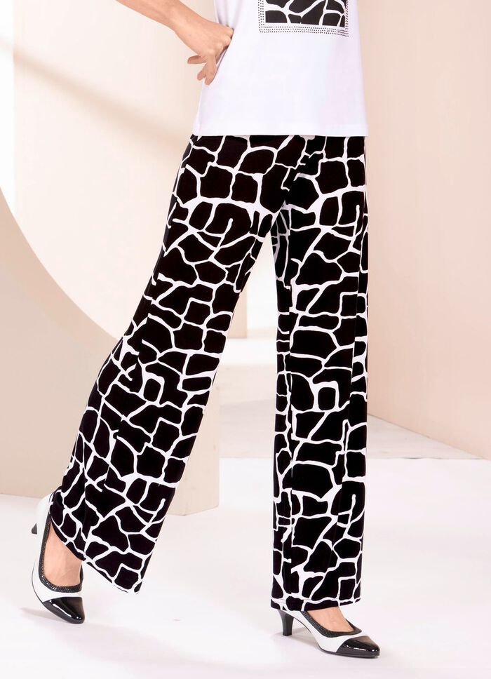 Broek met opvallend dessin 
