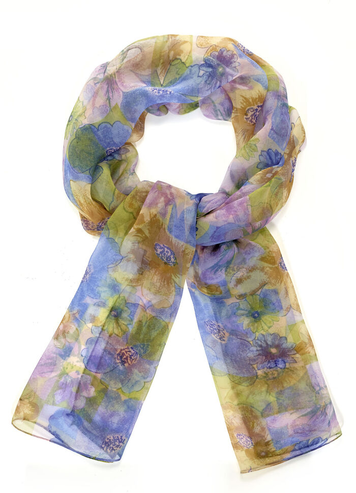 Sjaal met bloemenmotief 