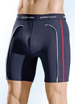 Set van drie longpants van fijne jersey, marine 