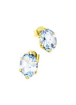 Oorstekers met blauwe topaas 