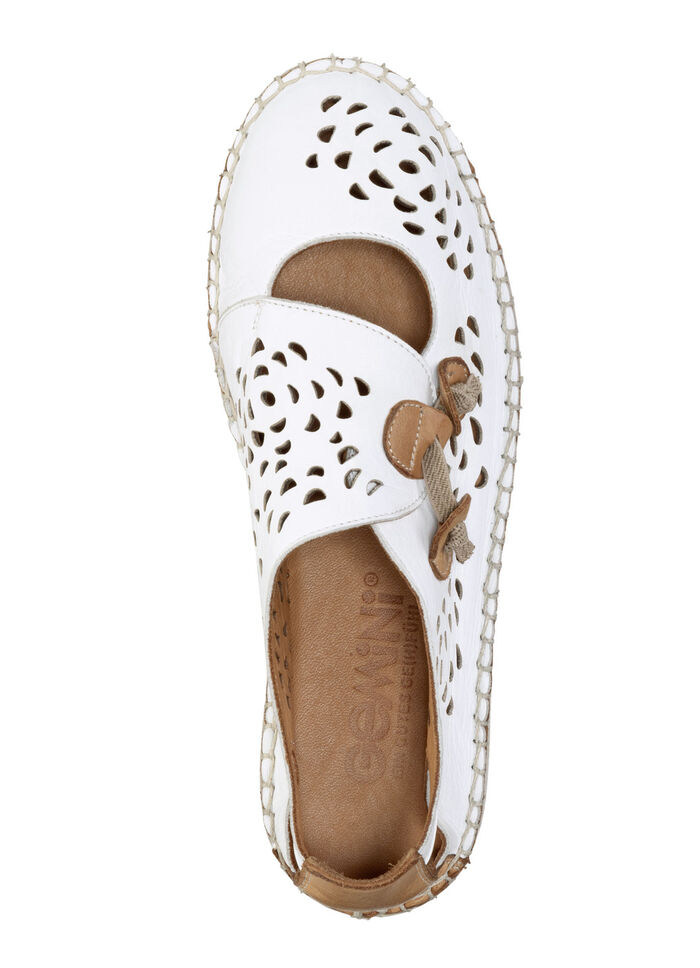 Gemini pantoffels met luchtige openingen WIT-CAMEL