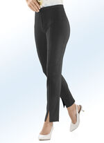 Broek met trendy beensplitten ZWART