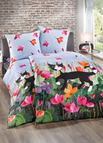 Fijn vlas beddengoedset met ritssluiting 