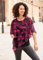 Poncho tuniek met ge&iuml;ntegreerde top 