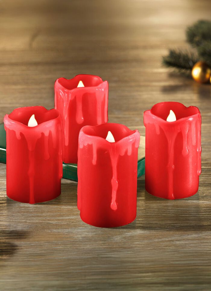 LED-kaarsenset van echte was 