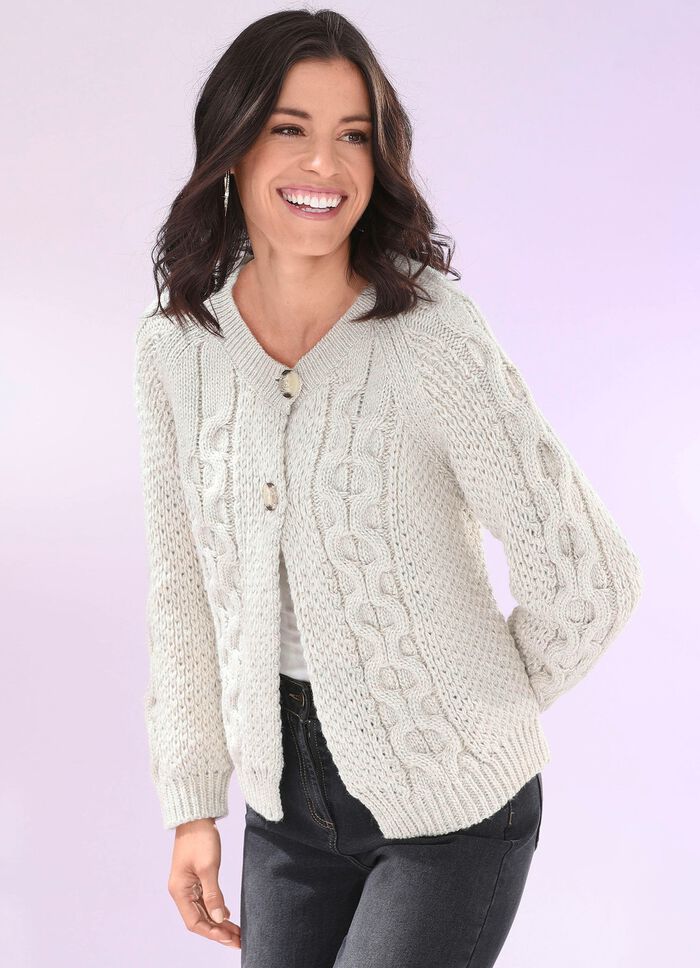 Grof gebreid vest KIEZEL GEM&Ecirc;LEERD