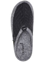 Pantoffels met elastisch trekkoord ZWART-GRIJS