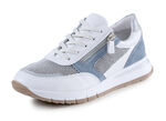 ELENA EDEN sneakers gemaakt van nappa, su&egrave;de en textiel in mesh-look WIT-BLAUW