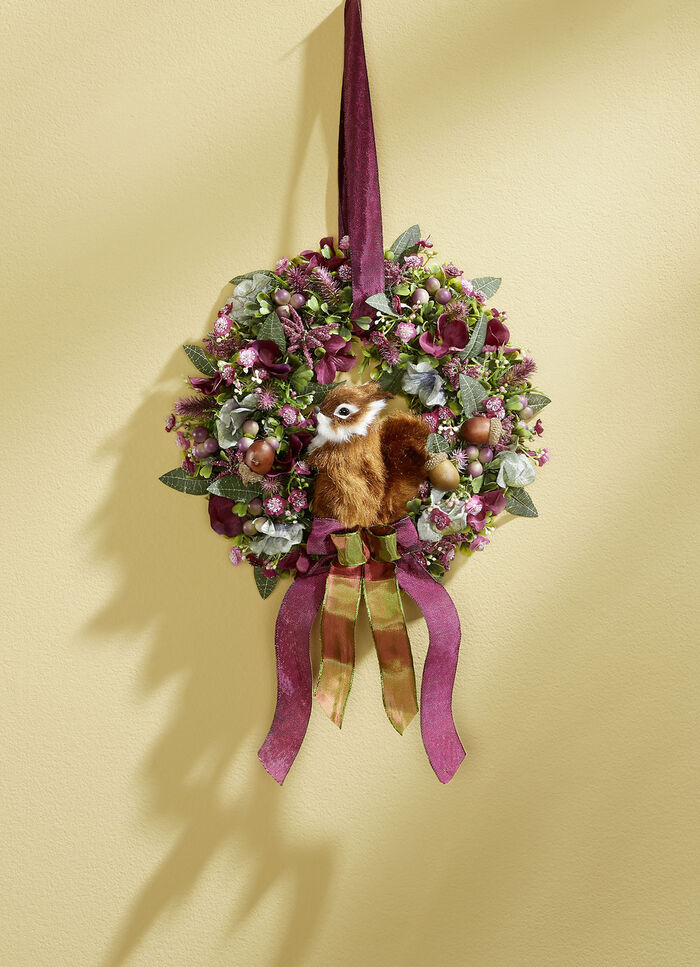 Wandkrans met imitatiebont 