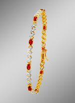 Opengewerkte armband met granaat 