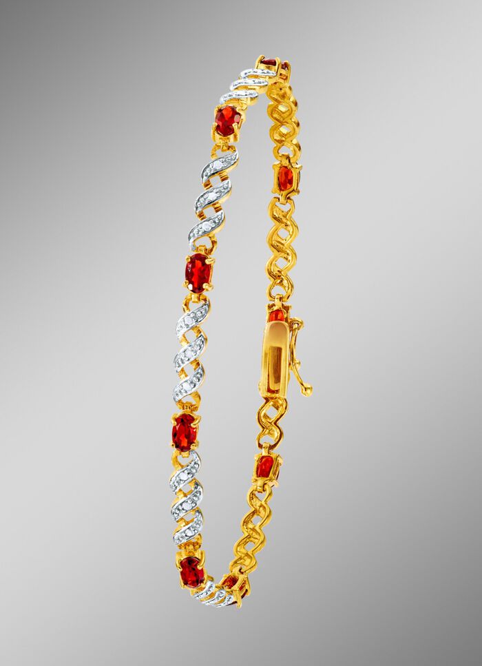 Opengewerkte armband met granaat 