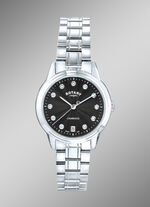 Dameshorloge met roestvrijstalen bandkast 