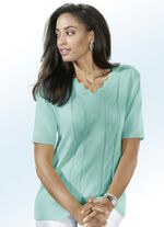 Trui met decoratieve halslijn PISTACHE