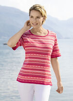 Trui met fijne glitters ROOD-MELBA-WIT