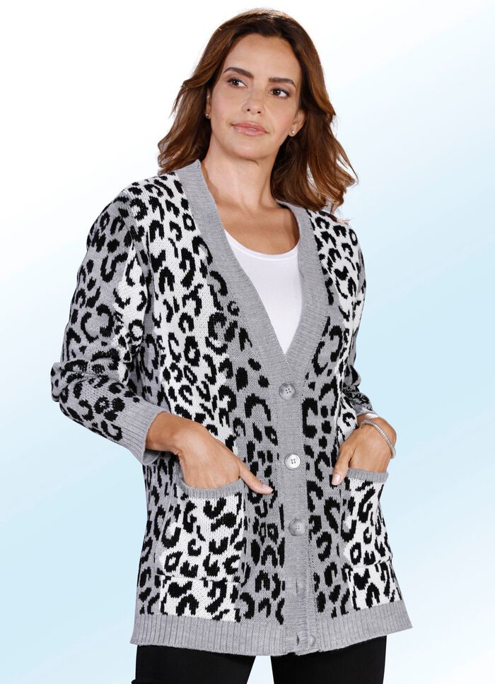 Vest met decoratief all-over patroon 