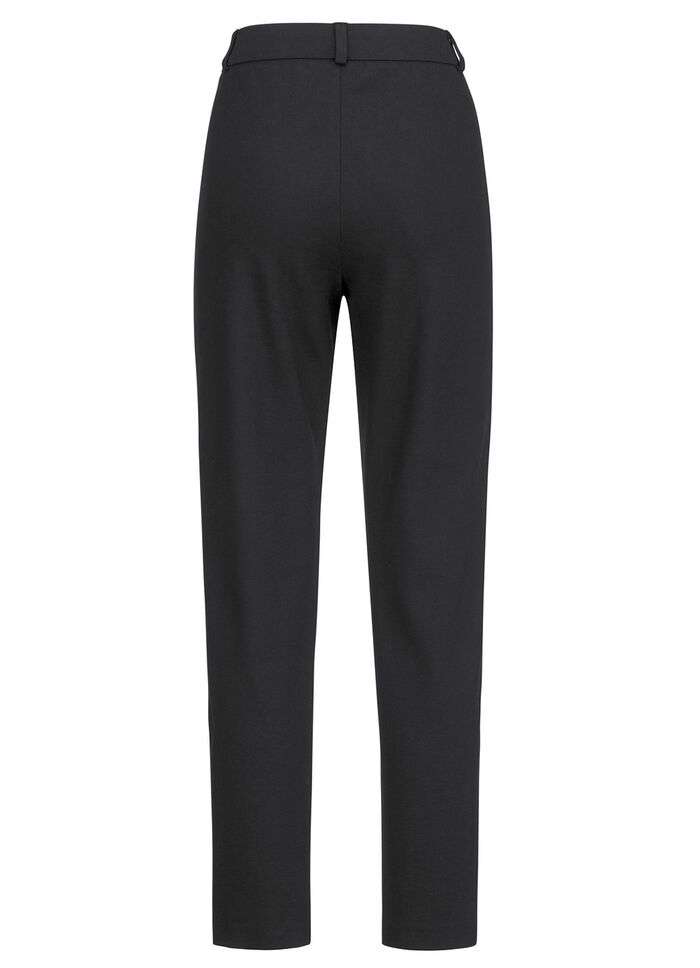 Jerseybroek met gestikte plooien 