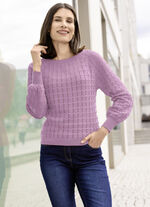 Trui met raglanmouwen in een licht ballonvorm FLIEDER