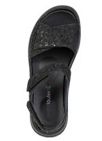 Waldl&auml;ufer, comfortabele damessandalen, breedte H, met uitneembaar voetbed SCHWARZ