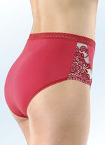 Pak van vier slip met elastische flockprint-tule-inzetstukken 