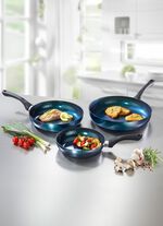 Meteor-pannenset met megaharde diamant-keramische antiaanbaklaag 