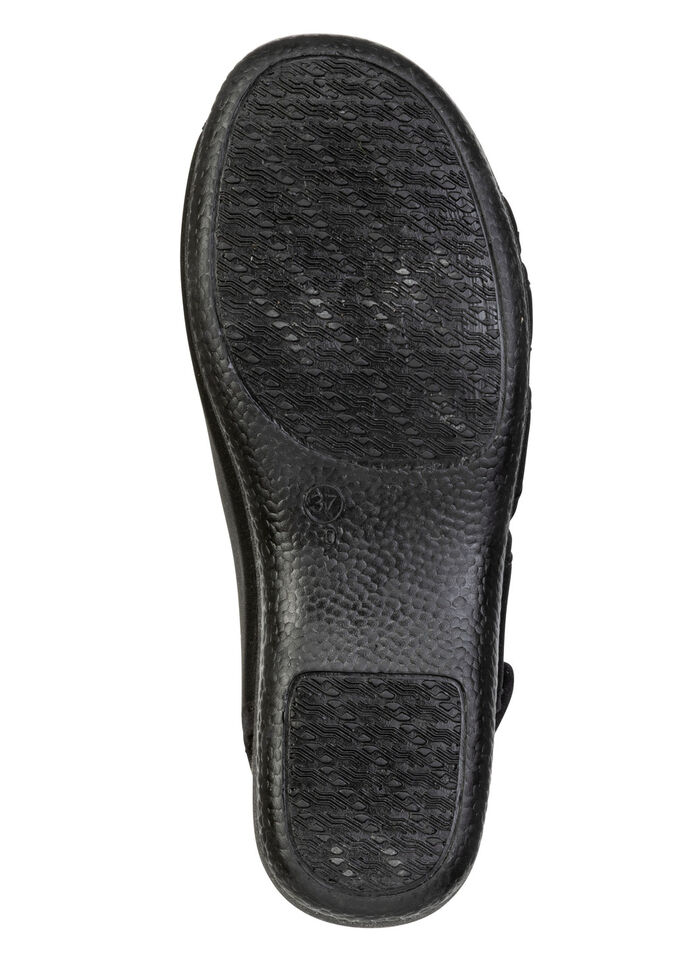 Comfortabele damessandalen, breedte H, met aangename vulling SCHWARZ