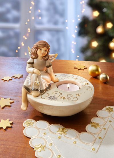 Theelichthouder van hoogwaardig fijn steengoed 