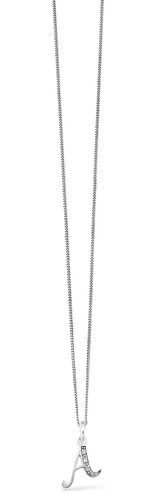 Witgouden letterhanger met diamanten 