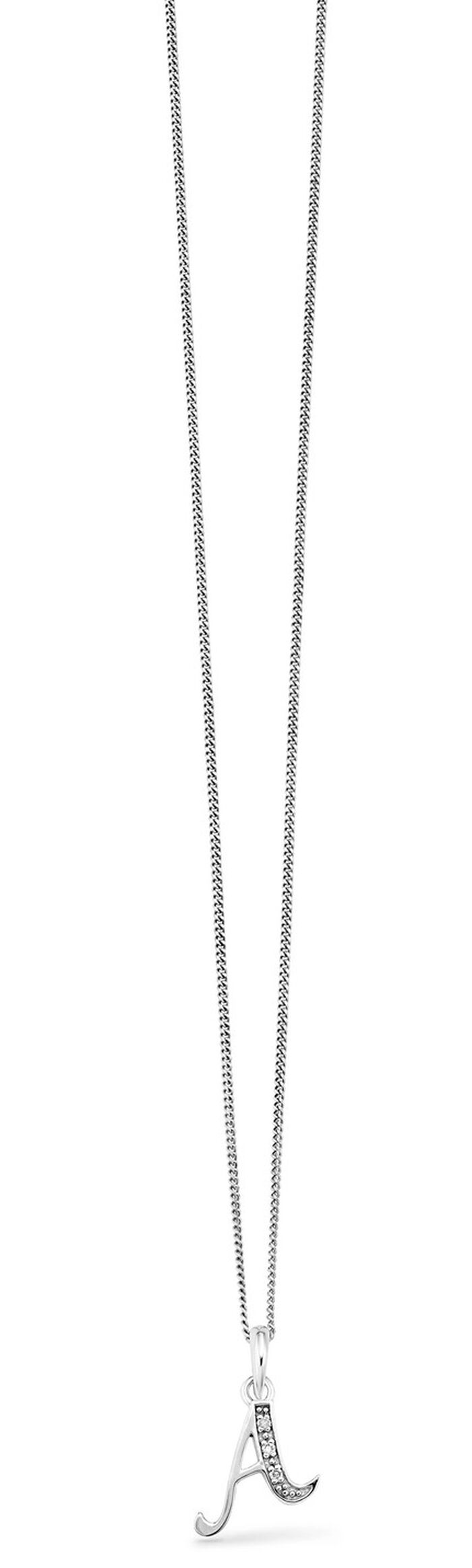 Witgouden letterhanger met diamanten 